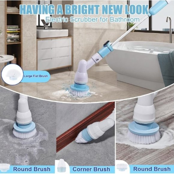 Cordless Electric Spin Scrubber - Shower/Bathroom /Floor with Extension Arm - Picture 4 of 9